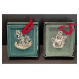 Pair of Marquis Waterford Crystal Ornaments