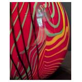Colorful Swirled Art Glass Vase