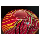 Colorful Swirled Art Glass Vase