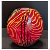 Colorful Swirled Art Glass Vase