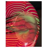 Colorful Swirled Art Glass Vase