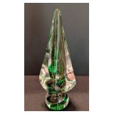 Vintage Green Murano Glass Christmas Tree