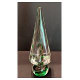 Vintage Green Murano Glass Christmas Tree