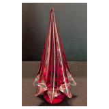Vintage Red Murano Glass Christmas Tree