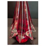 Vintage Red Murano Glass Christmas Tree