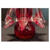 Vintage Red Murano Glass Christmas Tree