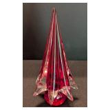 Vintage Red Murano Glass Christmas Tree