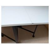 White Drop Leaf Work Table