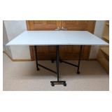 White Drop Leaf Work Table
