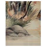 Framed Landscape Watercolor Print by Sharon McKisson
