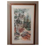 Framed Landscape Watercolor Print by Sharon McKisson
