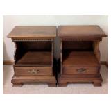 Pair of Ethan Allen Maple and Birch Nightstands