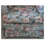 Floral Print Upholstered Armchair