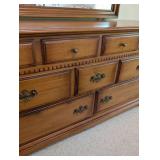 Ethan Allen Maple and Birch Mirrored Dresser