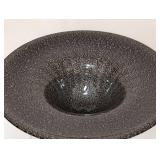 Large Vietri Black Murano Glass Centerpiece Bowl