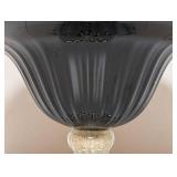 Large Vietri Black Murano Glass Centerpiece Bowl
