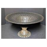 Large Vietri Black Murano Glass Centerpiece Bowl