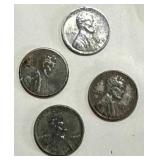 Lot of 4 Steel War Pennies