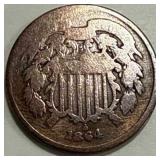 1864 Two Cent Piece