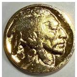 24kt Gold Plated Buffalo Nickel