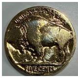 24kt Gold Plated Buffalo Nickel