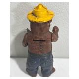 Cast Iron Smokey Bear Bank includes Shovel (8"Tall)