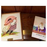 Original Paintings Set "The Gremlins of Golf" by R.H. Perrizo with Book "Legend of the Links"