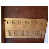 Original Paintings Set "The Gremlins of Golf" by R.H. Perrizo with Book "Legend of the Links"