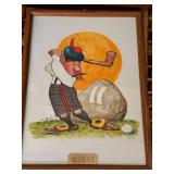 Original Paintings Set "The Gremlins of Golf" by R.H. Perrizo with Book "Legend of the Links"