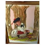 Original Paintings Set "The Gremlins of Golf" by R.H. Perrizo with Book "Legend of the Links"