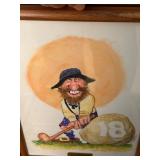 Original Paintings Set "The Gremlins of Golf" by R.H. Perrizo with Book "Legend of the Links"