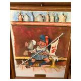 Original Paintings Set "The Gremlins of Golf" by R.H. Perrizo with Book "Legend of the Links"