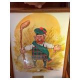 Original Paintings Set "The Gremlins of Golf" by R.H. Perrizo with Book "Legend of the Links"