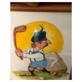 Original Paintings Set "The Gremlins of Golf" by R.H. Perrizo with Book "Legend of the Links"
