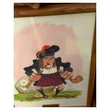 Original Paintings Set "The Gremlins of Golf" by R.H. Perrizo with Book "Legend of the Links"