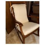 Wooden Rocking Chair with Cushions, 24x30x40 Inches