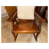 Wooden Rocking Chair with Cushions, 24x30x40 Inches