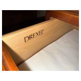 Drexel Mahogany Nightstand with Drawer and Double Doors 24x17x25