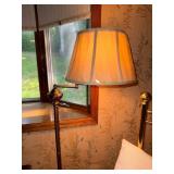 Adjustable Brass Floor Lamp with Shade