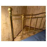King Size Brass Headboard Bed Frame with Select Comfort Mattress with Remote Control