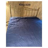 King Size Brass Headboard Bed Frame with Select Comfort Mattress with Remote Control