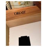 Drexel 9-Drawer Dresser with Ornate Mirror, 65x18x30 Inches