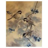 Set of 2 Framed Jean Haefele Signed and Numbered Limited Edition Bird Prints