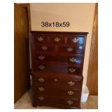 Drexel Mahogany 7-Drawer Tall Chest 38x18x59