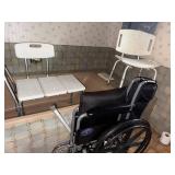 Mobility Assistance Lot: Wheelchair, Walker, and Shower Transfer Benches