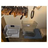 Closet Organizing Lot with Wooden Hangers and Storage Bins
