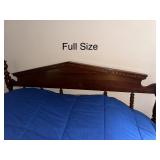 Full Size Vintage Wooden Bed Frame with Headboard and Footboard