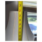 Classic Table Lamp with Pleated Shade and Brass-Glass Base, 29 Inches Tall