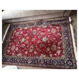 Persian Style Area Rug 75x48 Inches with Floral Motif