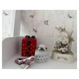 Assorted Ceramic and Porcelain Figurine Collection Including Garfield, Enesco, and Otagiri